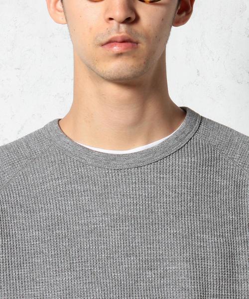 green label relaxing(グリーンレーベルリラクシング)の「T/C WAFFLE FOOT/BALL T カットソー◆(Tシャツ/カットソー・メンズ・グレー/ホワイト・LARGE/MEDIUM/SMALL)」の7枚目の写真