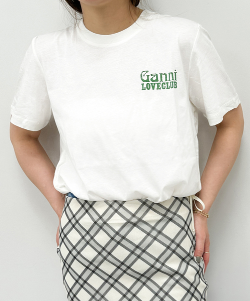 GANNI(ガニー)の「【GANNI / ガニー】 Thin Jersey Loveclub Relaxed(Tシャツ/カットソー・レディース・ブラック系その他/ホワイト・FREE)」の10枚目の写真