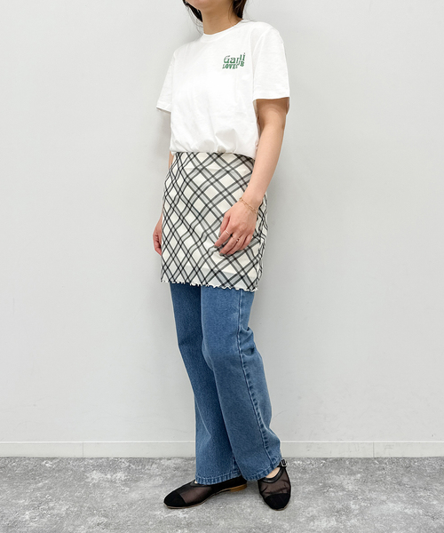 GANNI(ガニー)の「【GANNI / ガニー】 Thin Jersey Loveclub Relaxed(Tシャツ/カットソー・レディース・ブラック系その他/ホワイト・FREE)」の15枚目の写真