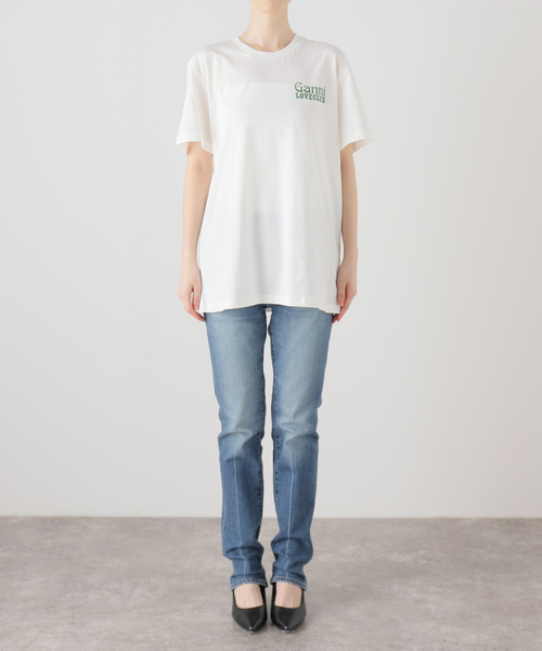 GANNI(ガニー)の「【GANNI / ガニー】 Thin Jersey Loveclub Relaxed(Tシャツ/カットソー・レディース・ブラック系その他/ホワイト・FREE)」の17枚目の写真