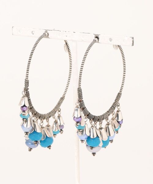 GAS BIJOUX(ガスビジュー)の「「GAS BIJOUX/ガスビジュー」ピアス Bibi / Doubule / Tgm / A(ピアス(両耳用)・レディース・シルバー×ブルー・ONE SIZE)」の3枚目の写真