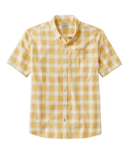 L.L.Bean（エルエルビーン）の「バックヤード・バーベキュー・シャツ、トラディショナル・フィット（ゆったりフィット）　半袖　プラッド 米国フィット・レギュラー（シャツ/ブラウス・メンズ・イエロー系その他/ブルー系その他・SMALL/MEDIUM/LARGE）」の4枚目の写真