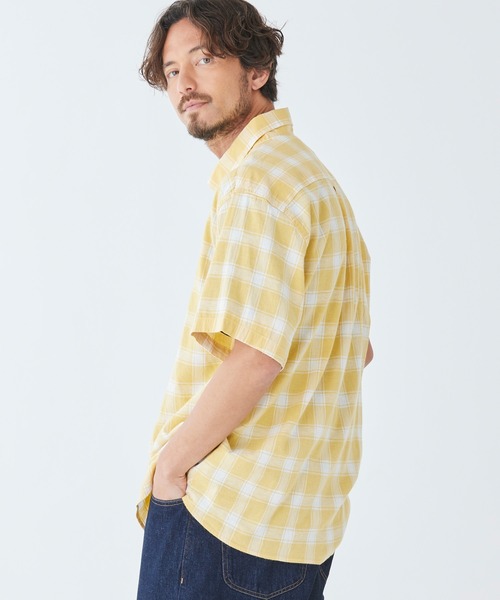 L.L.Bean（エルエルビーン）の「バックヤード・バーベキュー・シャツ、トラディショナル・フィット（ゆったりフィット）　半袖　プラッド 米国フィット・レギュラー（シャツ/ブラウス・メンズ・イエロー系その他/ブルー系その他・SMALL/MEDIUM/LARGE）」の10枚目の写真