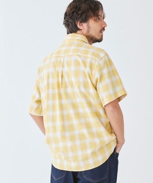 L.L.Bean（エルエルビーン）の「バックヤード・バーベキュー・シャツ、トラディショナル・フィット（ゆったりフィット）　半袖　プラッド 米国フィット・レギュラー（シャツ/ブラウス・メンズ・イエロー系その他/ブルー系その他・SMALL/MEDIUM/LARGE）」の11枚目の写真