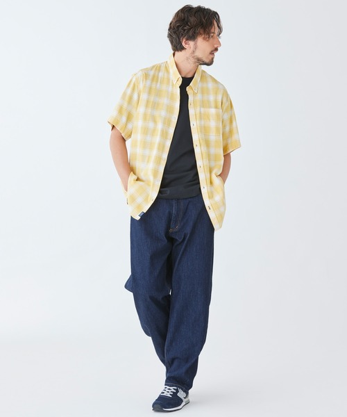 L.L.Bean（エルエルビーン）の「バックヤード・バーベキュー・シャツ、トラディショナル・フィット（ゆったりフィット）　半袖　プラッド 米国フィット・レギュラー（シャツ/ブラウス・メンズ・イエロー系その他/ブルー系その他・SMALL/MEDIUM/LARGE）」の12枚目の写真