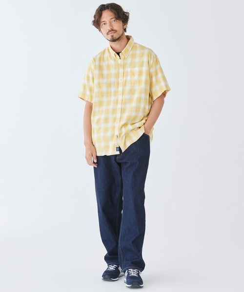 L.L.Bean（エルエルビーン）の「バックヤード・バーベキュー・シャツ、トラディショナル・フィット（ゆったりフィット）　半袖　プラッド 米国フィット・レギュラー（シャツ/ブラウス・メンズ・イエロー系その他/ブルー系その他・SMALL/MEDIUM/LARGE）」の13枚目の写真