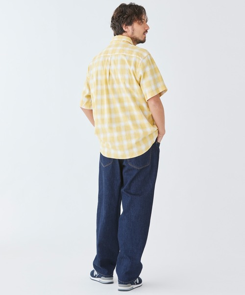 L.L.Bean（エルエルビーン）の「バックヤード・バーベキュー・シャツ、トラディショナル・フィット（ゆったりフィット）　半袖　プラッド 米国フィット・レギュラー（シャツ/ブラウス・メンズ・イエロー系その他/ブルー系その他・SMALL/MEDIUM/LARGE）」の3枚目の写真