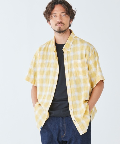 L.L.Bean（エルエルビーン）の「バックヤード・バーベキュー・シャツ、トラディショナル・フィット（ゆったりフィット）　半袖　プラッド 米国フィット・レギュラー（シャツ/ブラウス・メンズ・イエロー系その他/ブルー系その他・SMALL/MEDIUM/LARGE）」の15枚目の写真