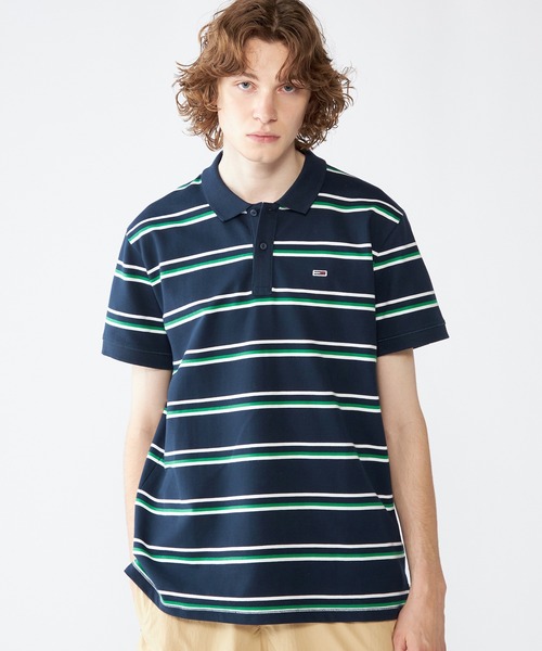 【セール】ボーダーレギュラーポロシャツ（ポロシャツ）｜TOMMY HILFIGER（トミーヒルフィガー）