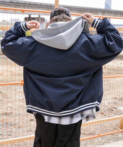 WEGO（ウィゴー）の「WEGO/フードワッペンスタジャン（スタジャン・メンズ・ダークグリーン/ブラック/ネイビー・MEDIUM/LARGE）」の12枚目の写真