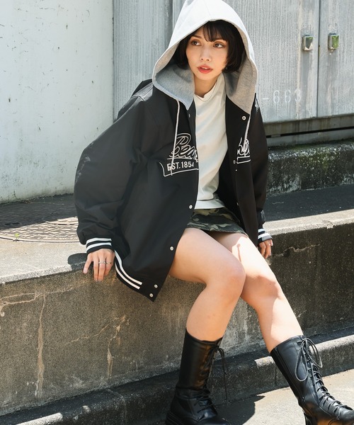 WEGO/【24年秋冬新作】フードワッペンスタジャン（スタジャン）｜WEGO（ウィゴー）