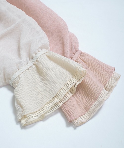 Crisp（クリスプ）の「クリンクルシフォンボレロ（カーディガン/ボレロ・レディース・ピンクベージュ/アイボリー・FREE）」の18枚目の写真