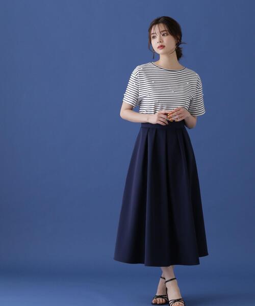 PROPORTION BODY DRESSING（プロポーションボディドレッシング）の「タフタタックスカート / 1214220605（スカート・レディース・レッド/ネイビー/オフホワイト・MEDIUM/SMALL）」の9枚目の写真