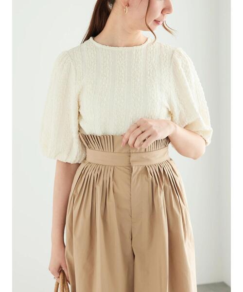 Te chichi（テチチ）の「フクレジャカードボリューム袖プルオーバー（Tシャツ/カットソー・レディース・ブラック/オフホワイト・F）」の10枚目の写真