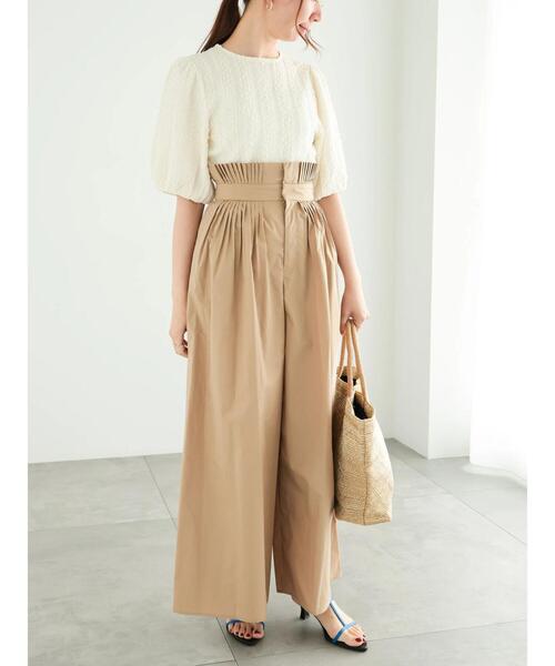 Te chichi（テチチ）の「フクレジャカードボリューム袖プルオーバー（Tシャツ/カットソー・レディース・ブラック/オフホワイト・F）」の9枚目の写真