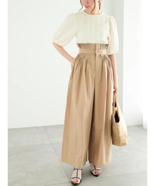 Te chichi（テチチ）の「フクレジャカードボリューム袖プルオーバー（Tシャツ/カットソー・レディース・ブラック/オフホワイト・F）」の8枚目の写真