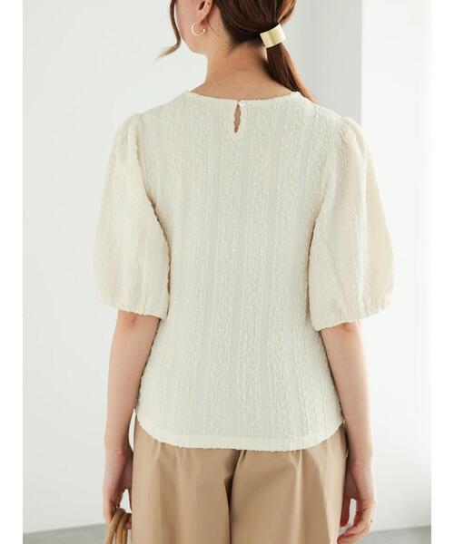 Te chichi（テチチ）の「フクレジャカードボリューム袖プルオーバー（Tシャツ/カットソー・レディース・ブラック/オフホワイト・F）」の5枚目の写真