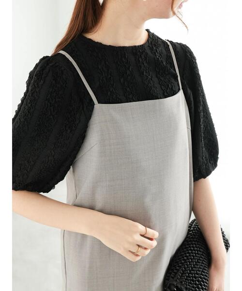 Te chichi（テチチ）の「フクレジャカードボリューム袖プルオーバー（Tシャツ/カットソー・レディース・ブラック/オフホワイト・F）」の16枚目の写真