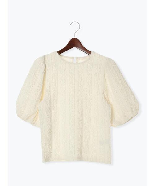 Te chichi（テチチ）の「フクレジャカードボリューム袖プルオーバー（Tシャツ/カットソー・レディース・ブラック/オフホワイト・F）」の15枚目の写真