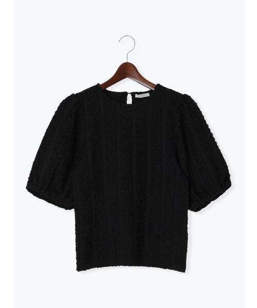 Te chichi（テチチ）の「フクレジャカードボリューム袖プルオーバー（Tシャツ/カットソー・レディース・ブラック/オフホワイト・F）」の14枚目の写真