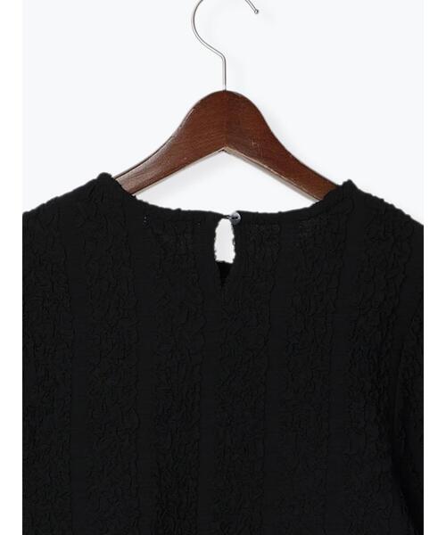 Te chichi（テチチ）の「フクレジャカードボリューム袖プルオーバー（Tシャツ/カットソー・レディース・ブラック/オフホワイト・F）」の21枚目の写真