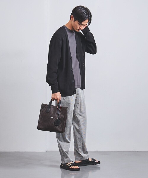 hALON（アーロン）の「＜hALON＞ ソフト メッシュ ミニ トートバッグ（トートバッグ・メンズ・ベージュ/ダークブラウン・FREE）」の6枚目の写真