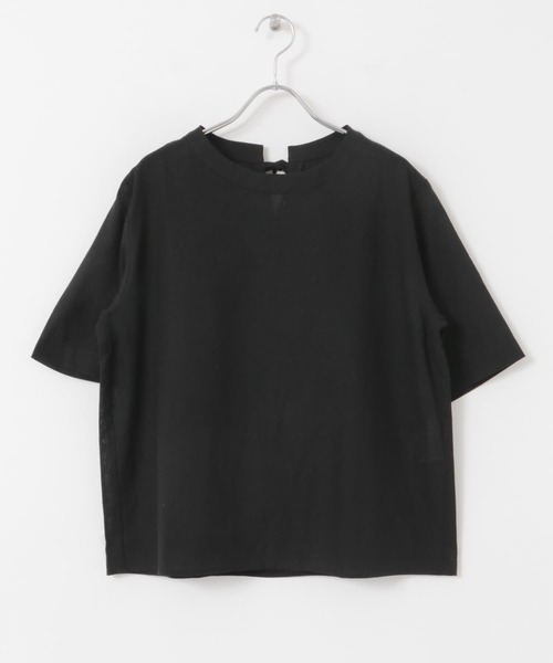 URBAN RESEARCH DOORS（アーバンリサーチドアーズ）の「リネンコットンバックリボンブラウス（シャツ/ブラウス・レディース・ブラック/オフホワイト/グリーン・MEDIUM）」の12枚目の写真