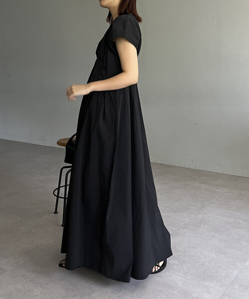 CAPRICIEUX LE'MAGE（カプリシューレマージュ）の「【低身長サイズあり】ウエストタックフレアワンピース（ワンピース・レディース・ベージュ/ブラック・PS/FREE）」の21枚目の写真