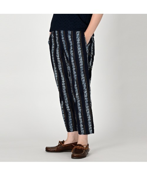 45R（フォーティファイブアール）の「バティックプリントのイージースラックス（インディゴ）（スラックス・レディース・インディゴブルー・MEDIUM/LARGE）」の8枚目の写真