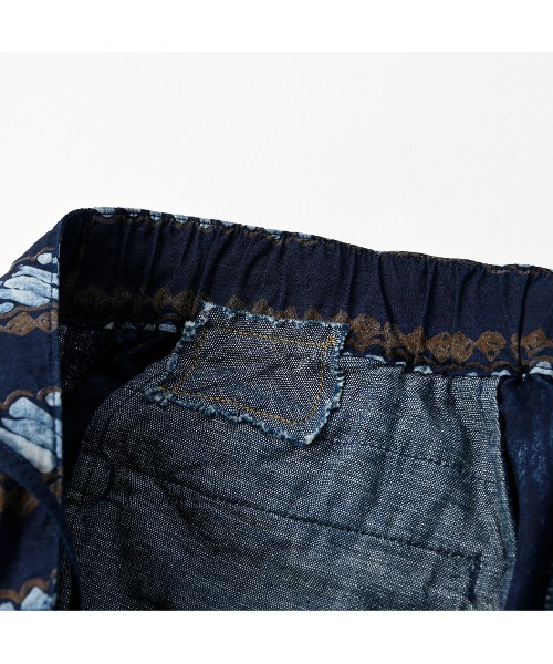 45R（フォーティファイブアール）の「バティックプリントのイージースラックス（インディゴ）（スラックス・レディース・インディゴブルー・MEDIUM/LARGE）」の11枚目の写真