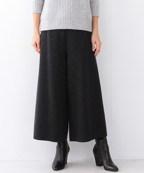 Demi-Luxe BEAMS（デミルクス ビームス）の「【BAILA1月号掲載】Demi-Luxe BEAMS / ミラノリブ ワイドパンツ（その他パンツ・レディース・チャコールグレー/ネイビー・ONE SIZE）」の20枚目の写真