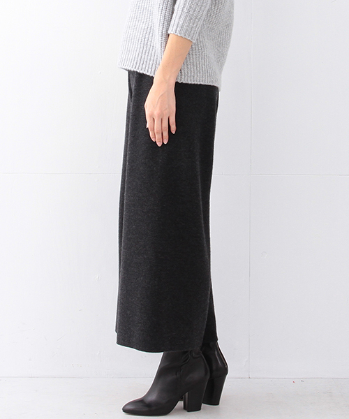 Demi-Luxe BEAMS（デミルクス ビームス）の「【BAILA1月号掲載】Demi-Luxe BEAMS / ミラノリブ ワイドパンツ（その他パンツ・レディース・チャコールグレー/ネイビー・ONE SIZE）」の14枚目の写真