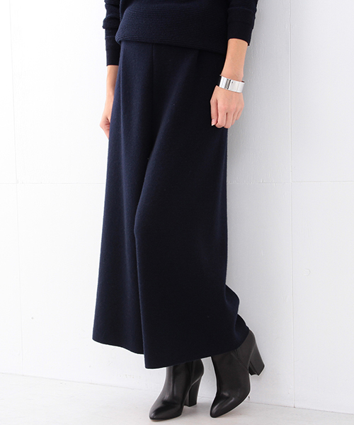 Demi-Luxe BEAMS（デミルクス ビームス）の「【BAILA1月号掲載】Demi-Luxe BEAMS / ミラノリブ ワイドパンツ（その他パンツ・レディース・チャコールグレー/ネイビー・ONE SIZE）」の17枚目の写真