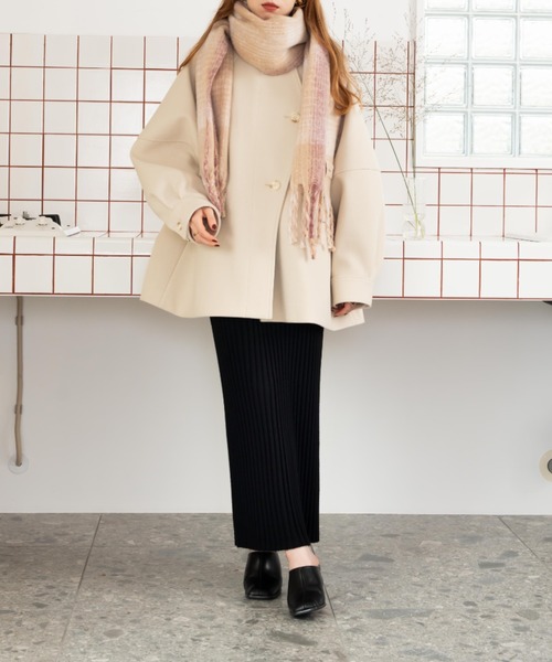 hinari（ヒナリ）の「Iラインシルエットニットスカート（スカート・レディース・チャコールグレー/ブラック/アイボリー・SMALL/X-SMALL/FREE）」の10枚目の写真