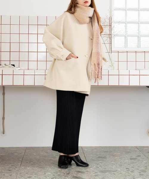 hinari（ヒナリ）の「Iラインシルエットニットスカート（スカート・レディース・チャコールグレー/ブラック/アイボリー・SMALL/X-SMALL/FREE）」の12枚目の写真