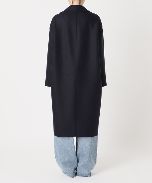 HARRIS WHARF LONDON(ハリスワーフロンドン)の「別注【HARRIS WHARF LONDON】Women dropped shoulder d.b.coa:コート(その他アウター・レディース・オートミール/ネイビー/パープル・40)」の14枚目の写真