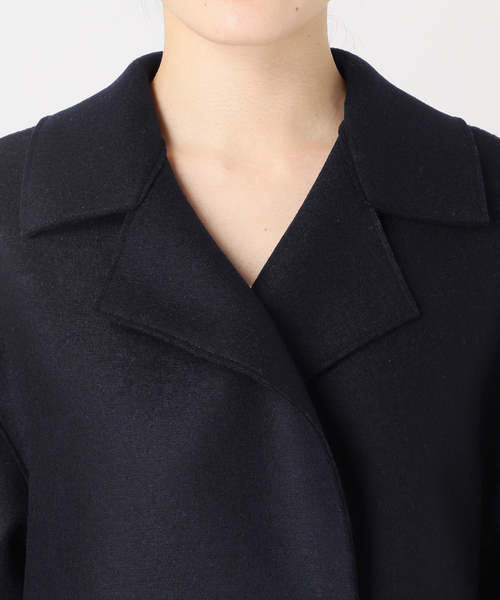 HARRIS WHARF LONDON(ハリスワーフロンドン)の「別注【HARRIS WHARF LONDON】Women dropped shoulder d.b.coa:コート(その他アウター・レディース・オートミール/ネイビー/パープル・40)」の16枚目の写真