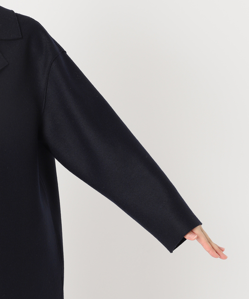 HARRIS WHARF LONDON(ハリスワーフロンドン)の「別注【HARRIS WHARF LONDON】Women dropped shoulder d.b.coa:コート(その他アウター・レディース・オートミール/ネイビー/パープル・40)」の17枚目の写真