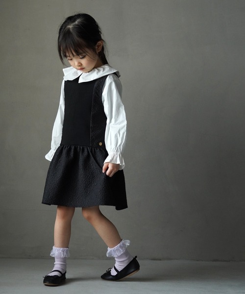 MAKE YOUR DAY（メイクユアデイ）の「ビッグフリルカラーブラウス■80～140cm（シャツ/ブラウス・キッズ・ベージュ/レッド/ブルー/オフホワイト・80/110/120/130/140/90/100）」の9枚目の写真