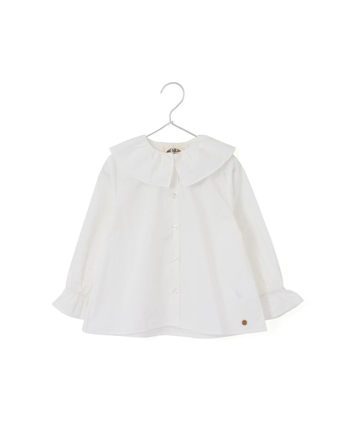 MAKE YOUR DAY（メイクユアデイ）の「ビッグフリルカラーブラウス■80～140cm（シャツ/ブラウス・キッズ・ベージュ/レッド/ブルー/オフホワイト・80/110/120/130/140/90/100）」の22枚目の写真