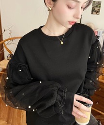 パール　スウェット LOGO PEARL SWEAT(F GREY): TOPSjosemoon