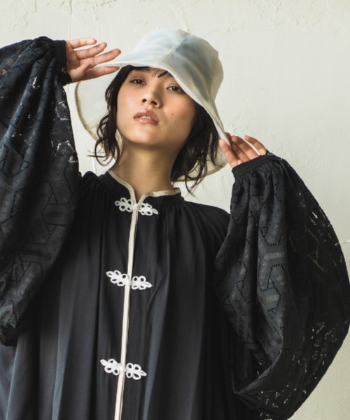 ORIENT MILLINERY(オリエント ミリナリー)の「SIA【シア】(ハット・レディース・オフホワイト/ブラック・FREE)」の12枚目の写真