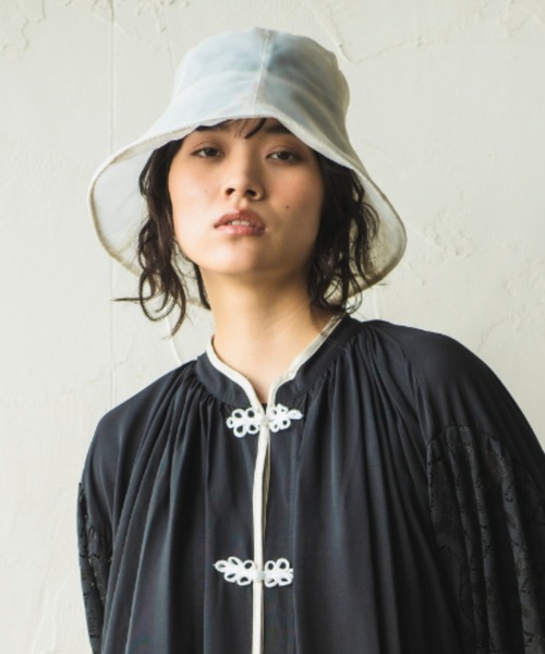 ORIENT MILLINERY(オリエント ミリナリー)の「SIA【シア】(ハット・レディース・オフホワイト/ブラック・FREE)」の10枚目の写真