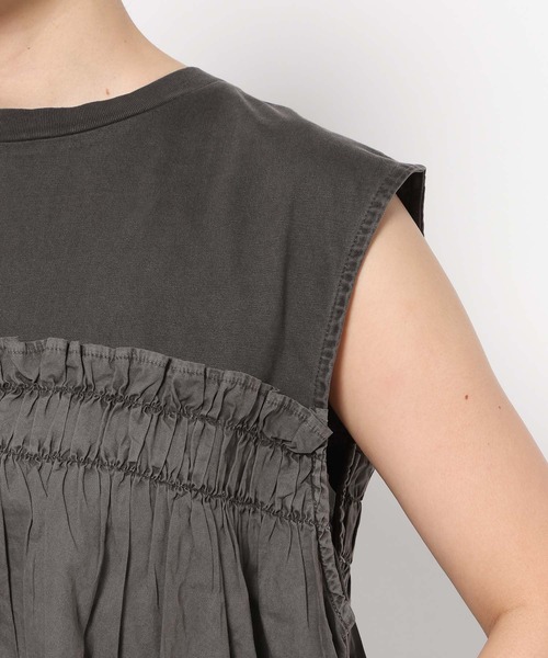 LOWRYS FARM（ローリーズファーム）の「ピグメントキリカエＳＳ　133881（Tシャツ/カットソー・レディース・チャコールグレー/アイボリー/ブルー・LONG/SHORT）」の20枚目の写真