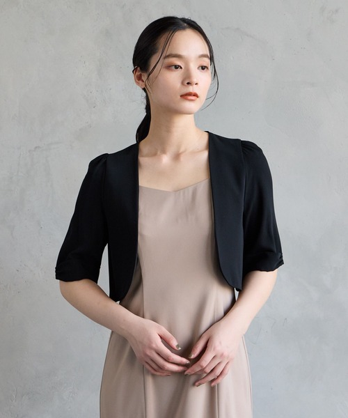 ジョーゼット5分袖ボレロ（カーディガン/ボレロ）｜AIMER（エメ）の