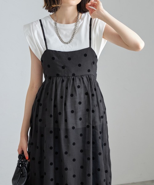 フロッキードットワンピース ANDRÉSD アンドレスド flocky dot