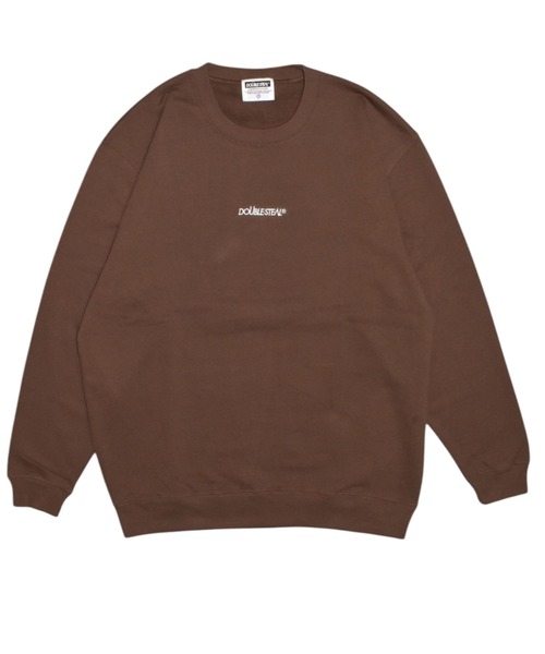 DOUBLE STEAL（ダブルスティール）の「ロゴ刺繍 裏パイルスウェット（スウェット・メンズ・ダークブラウン/サンドベージュ/グリーン系その他/ブラック/杢グレー・LARGE/X-LARGE）」の3枚目の写真