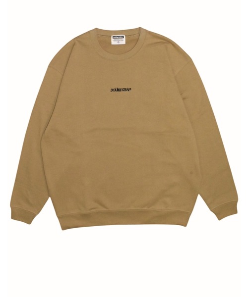 DOUBLE STEAL（ダブルスティール）の「ロゴ刺繍 裏パイルスウェット（スウェット・メンズ・ダークブラウン/サンドベージュ/グリーン系その他/ブラック/杢グレー・LARGE/X-LARGE）」の4枚目の写真