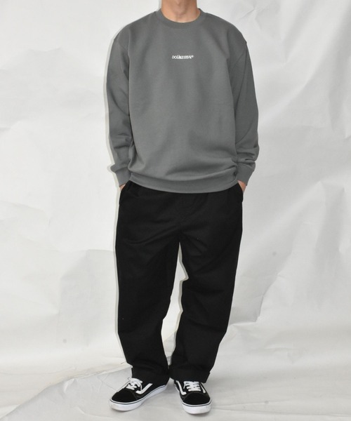 DOUBLE STEAL（ダブルスティール）の「ロゴ刺繍 裏パイルスウェット（スウェット・メンズ・ダークブラウン/サンドベージュ/グリーン系その他/ブラック/杢グレー・LARGE/X-LARGE）」の15枚目の写真