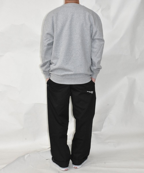 DOUBLE STEAL（ダブルスティール）の「ロゴ刺繍 裏パイルスウェット（スウェット・メンズ・ダークブラウン/サンドベージュ/グリーン系その他/ブラック/杢グレー・LARGE/X-LARGE）」の11枚目の写真